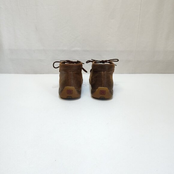 Twisted X Boots Chukka Driving Moc Sz 6M Floral Embossed Genuine Leather WDM0079 - Picture 4 of 10